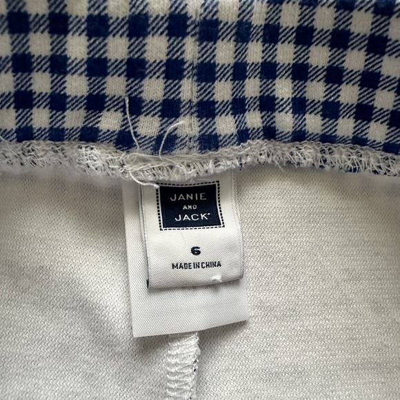 Janie And Jack Girls Gingham Ruffle Ponte Pants Size 6 - Picture 6 of 6